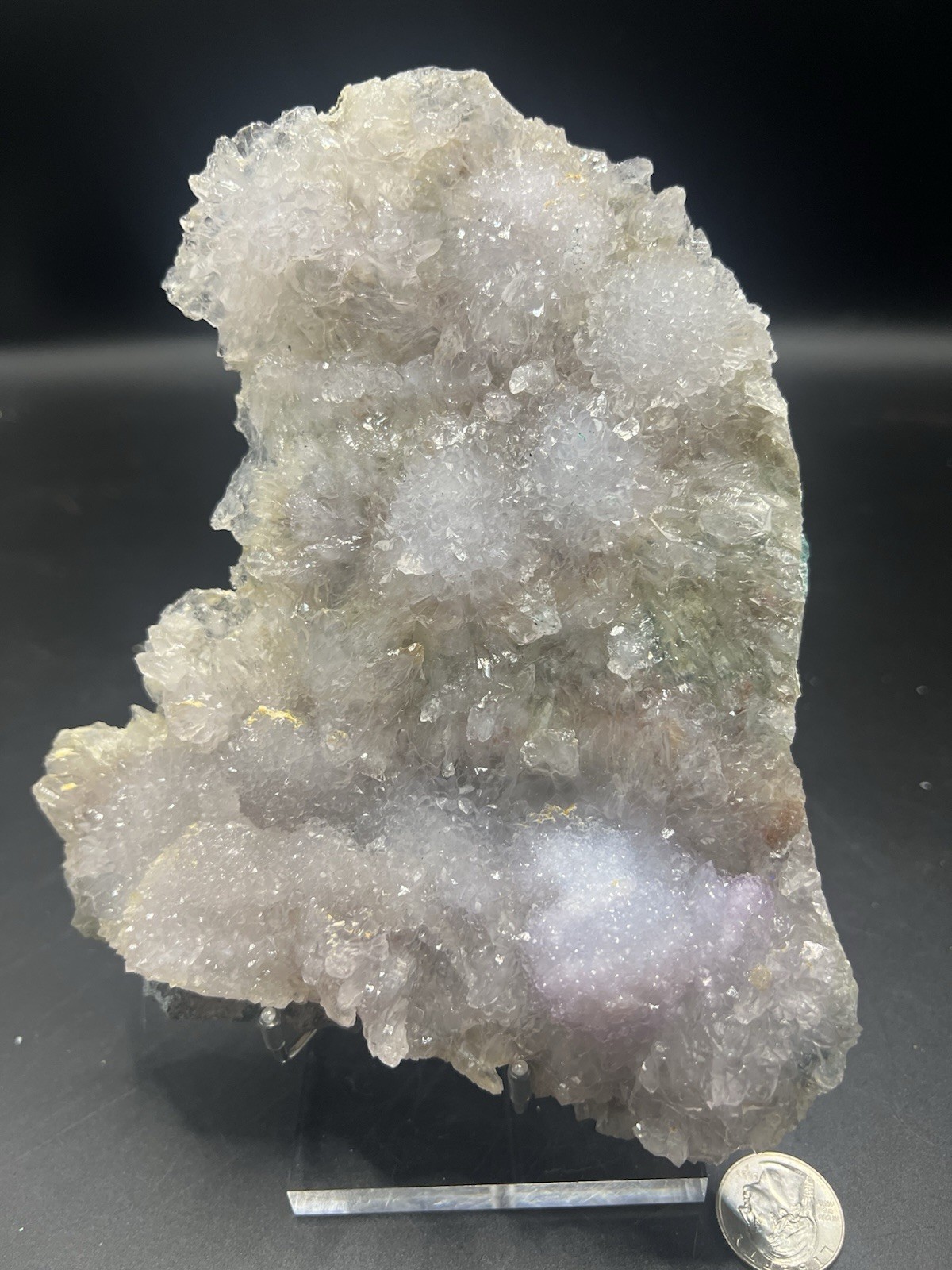 Large Natural 1.3 LB Multicolor Zeolite W/ Stand!Crystals ,Minerals,Home Decor