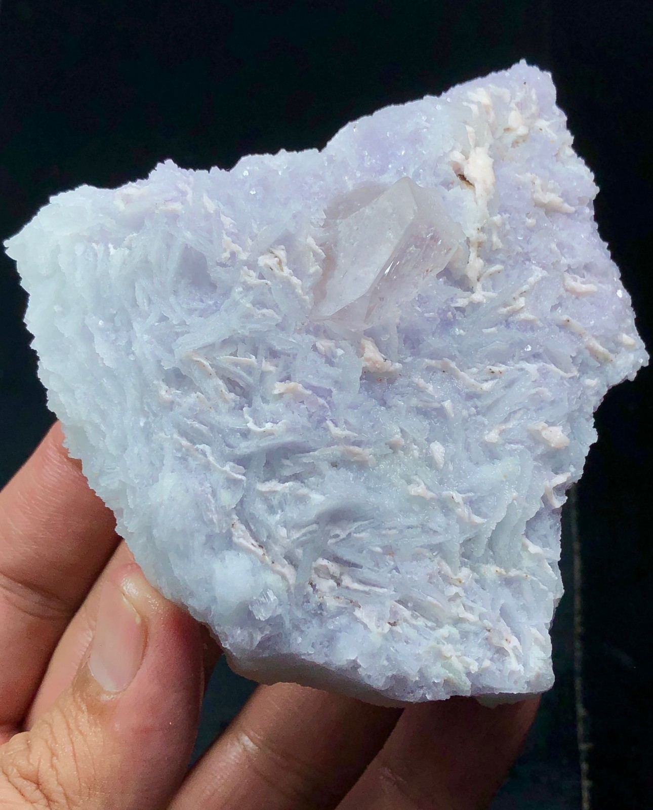 Clear COMPLETE MORGANITE CRYSTAL With Albite on Matrix- 220 Grams- 8.8 cm