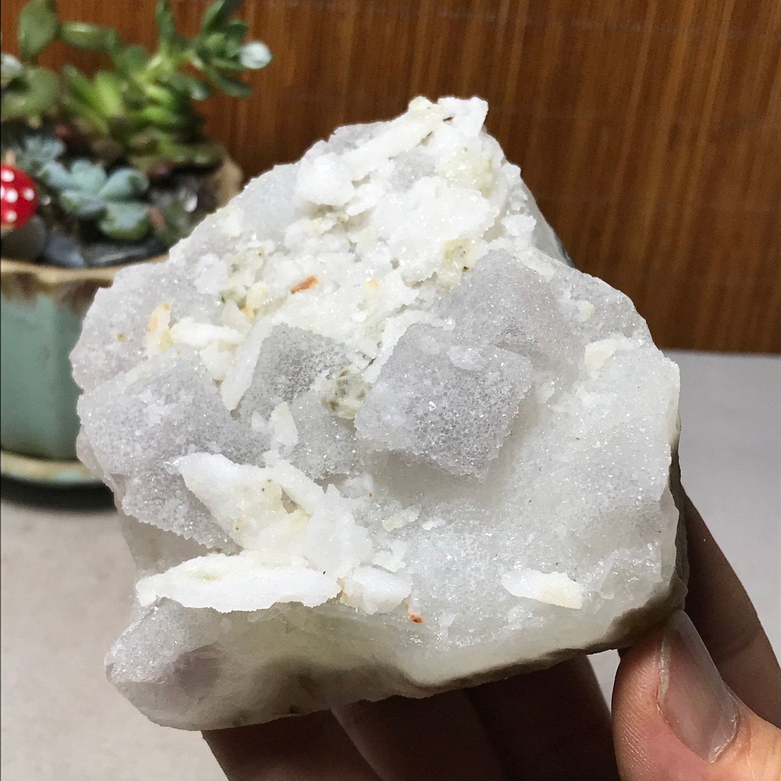 88-78-32mm Natural Light purple calcite fluorite Mineral Specimen 305g A6070