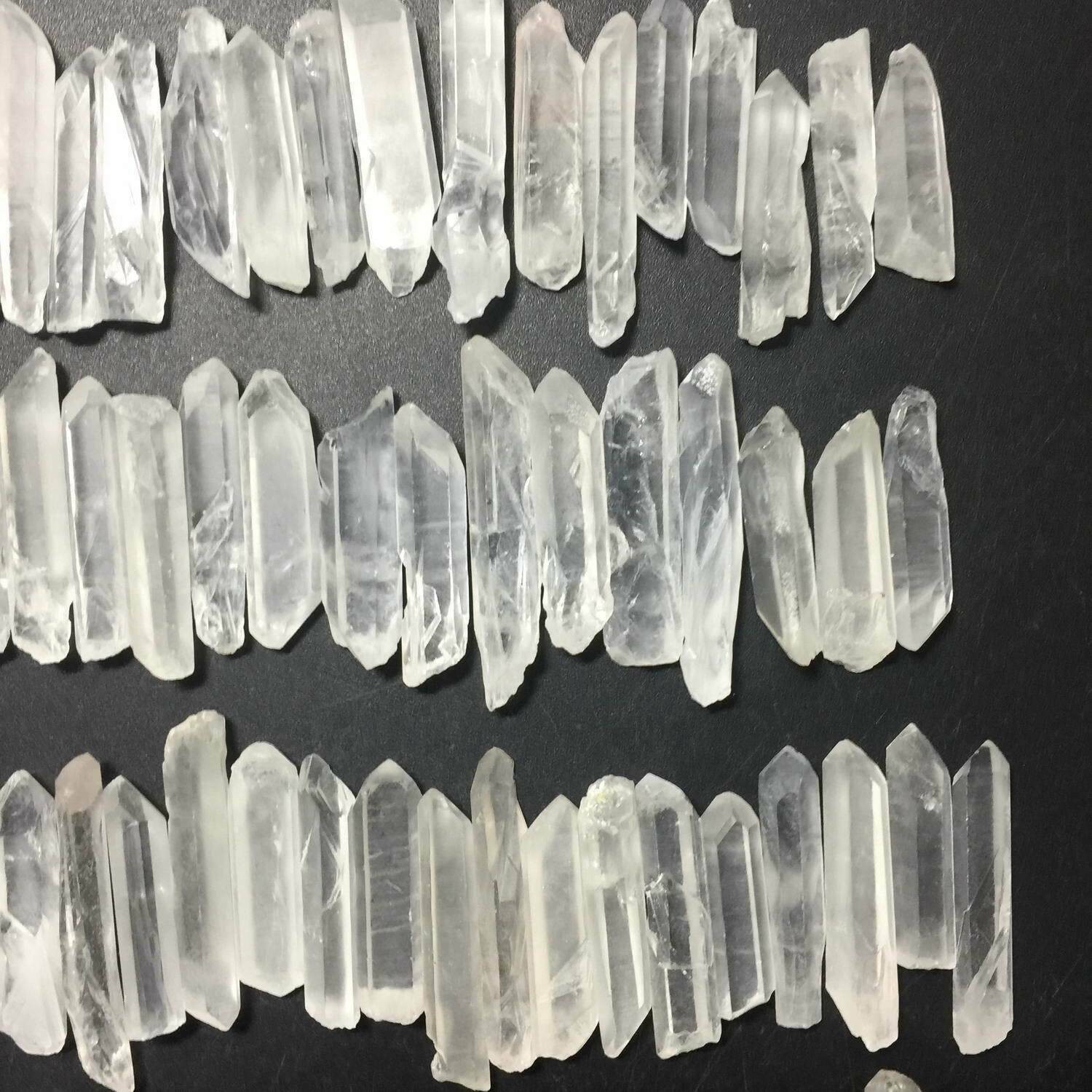 100g Bulk Natural Crystal White Quartz Small Points Terminated Wand Specimen Lot