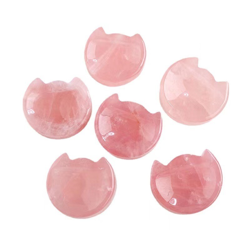 Natural Crystal – Pink Crystal Cat Claw Bowl Carvings Home Decoration
