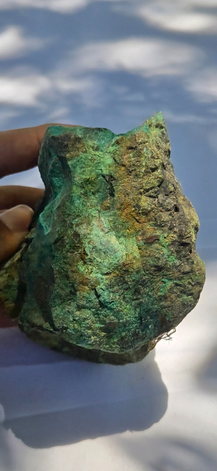 Large 880 Grs Old Chrysocolla Specimen Arizona USA Dark Green Blue Chalky Matrix