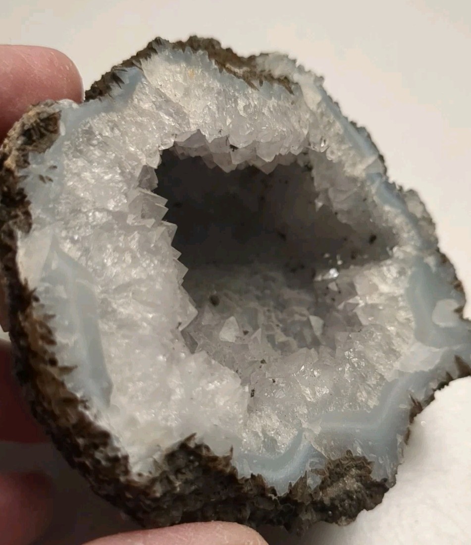 Blue Gray Circular Geode Crystal