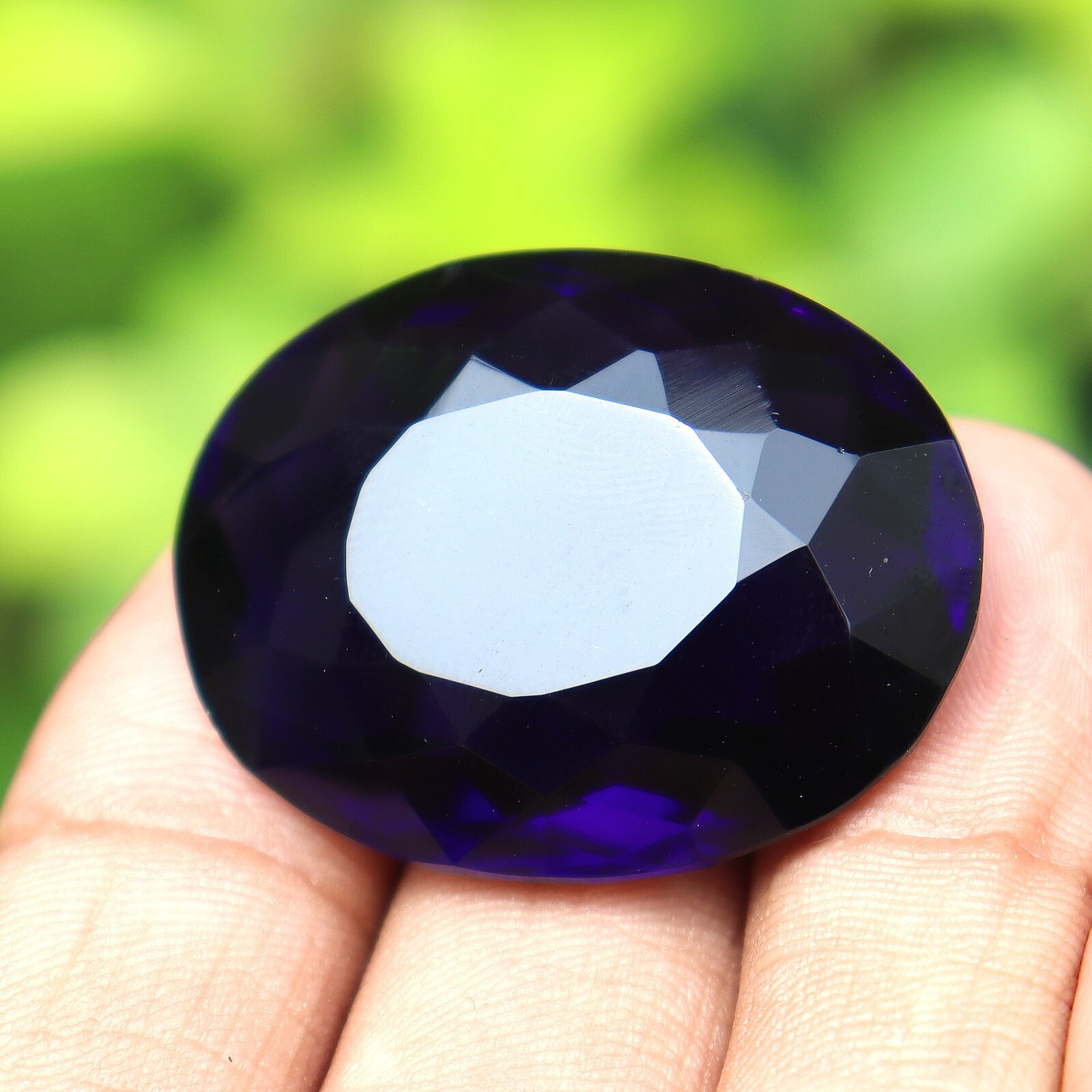 Oval Shape 76.05 Ct Certified Loose Gemstone Purple Amethyst Natural Gemstone