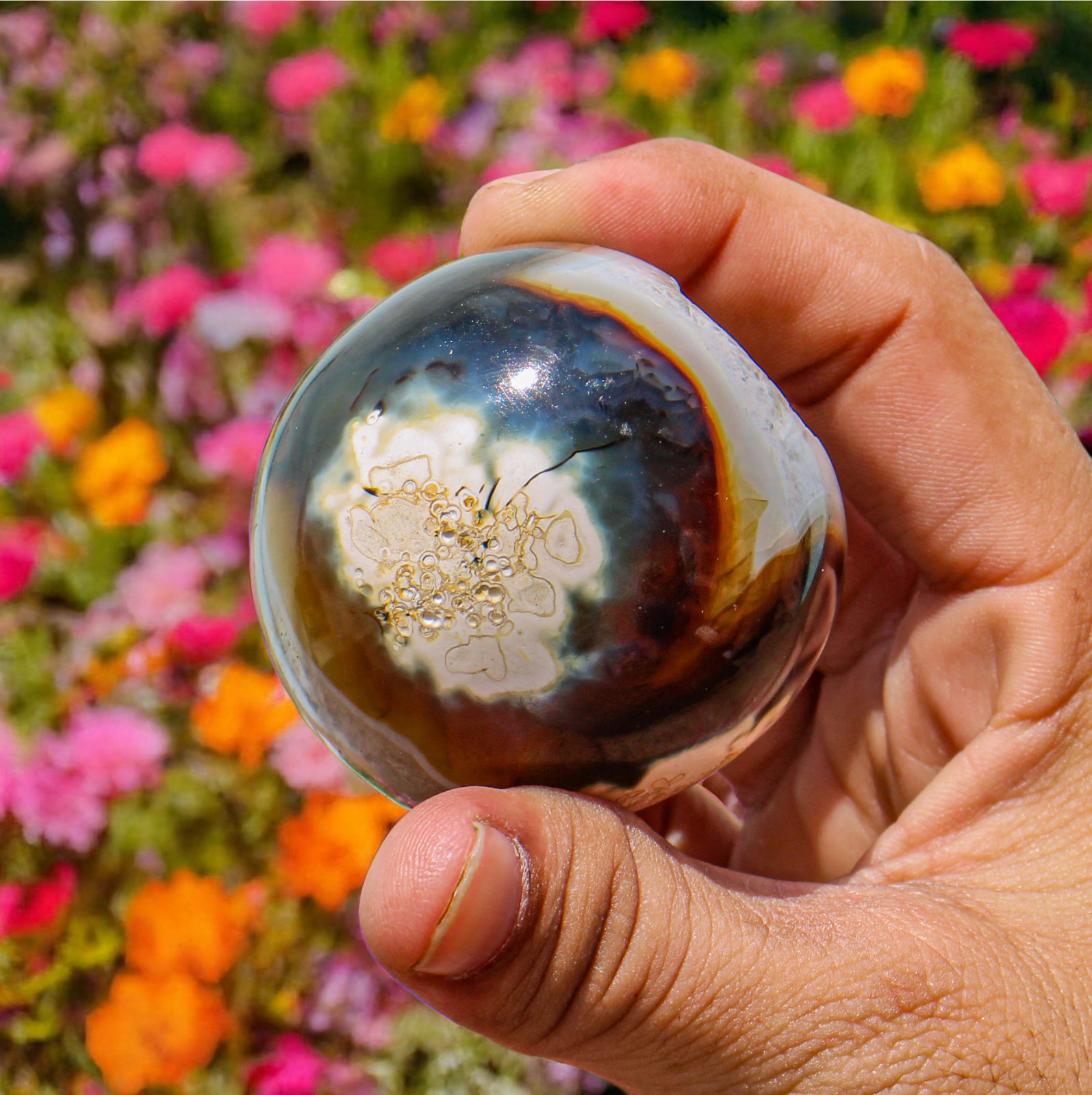 2″ Botswana Agate Metaphysical Healing Spirit Aura Energy Power Stone Sphere