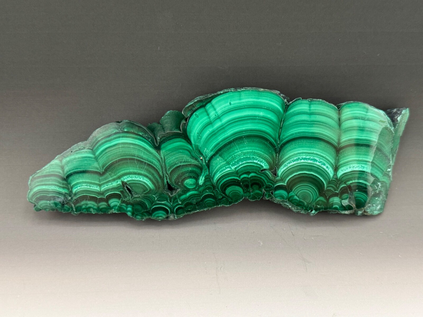 443 gr. Malachite Slab Sterling Silver Coin Paperweight Rock Art Sculpture