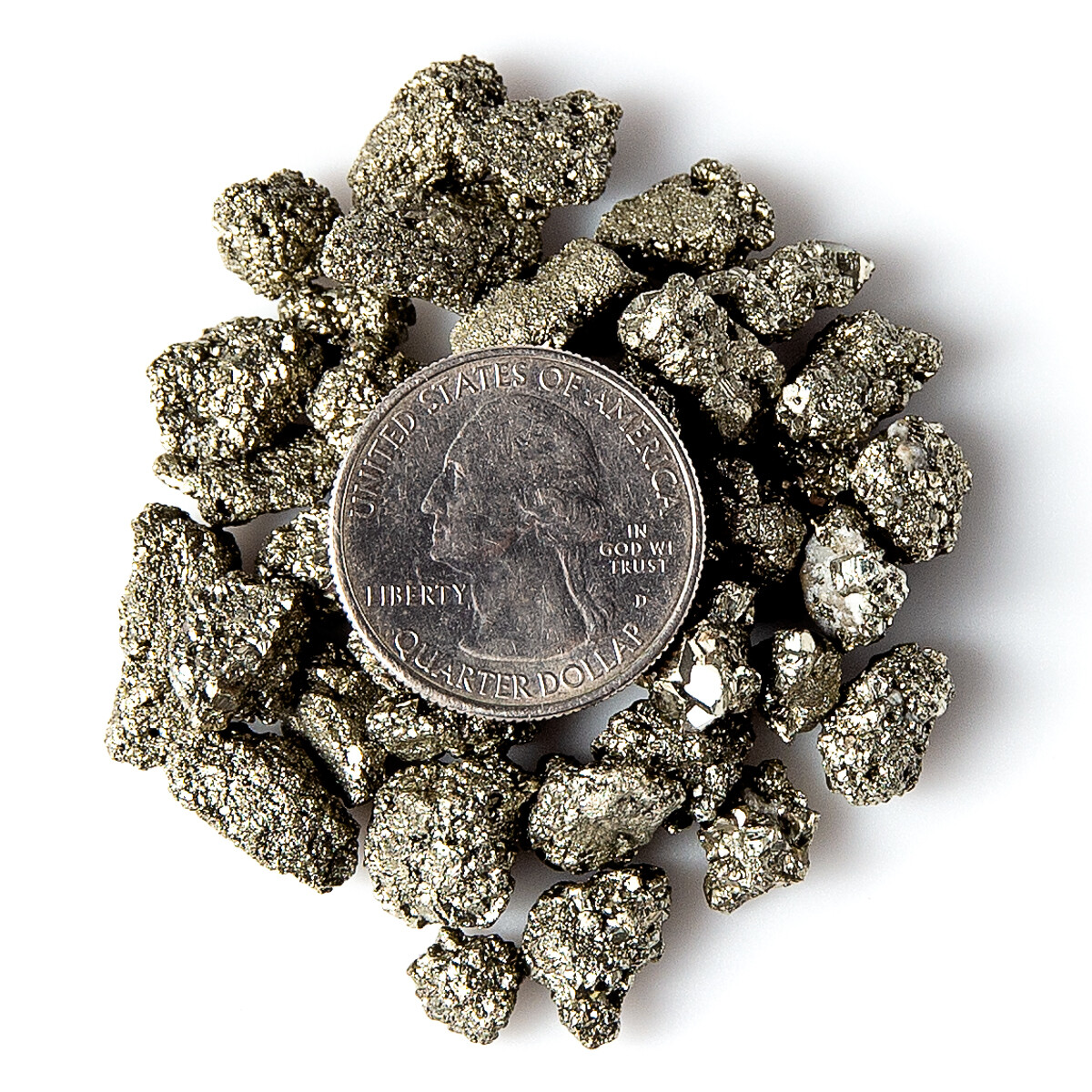 1/2 lb Iron Pyrite Extra Small Fools Gold Natural Chispa Crystal Mineral Gems