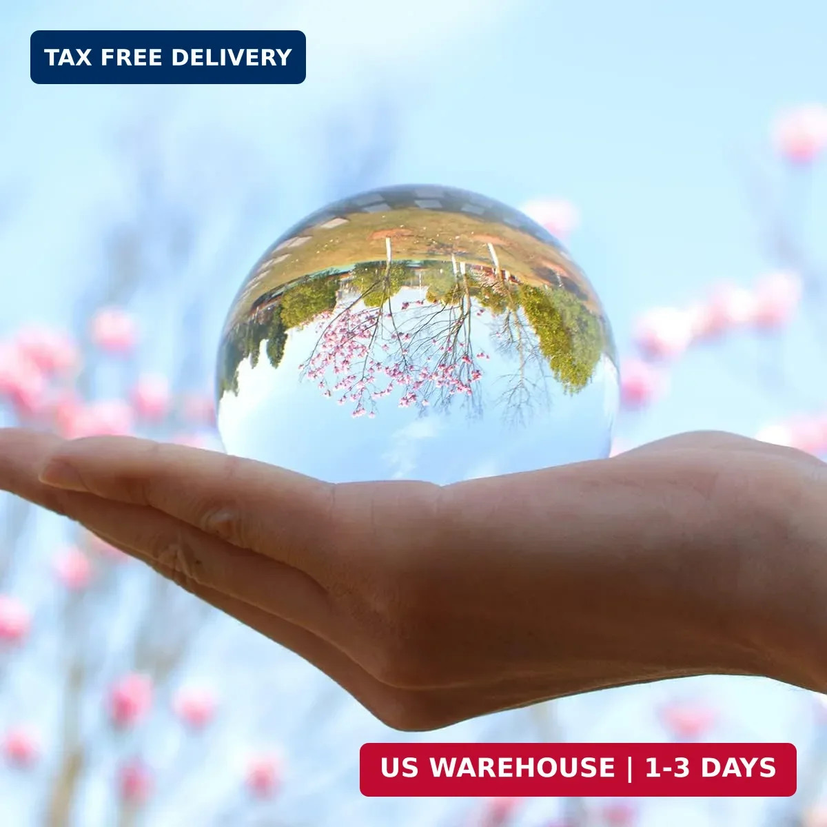 LONGWIN 60mm(2.4 inch) K9 Photography Crystal Glass Ball Sphere with Free Stand