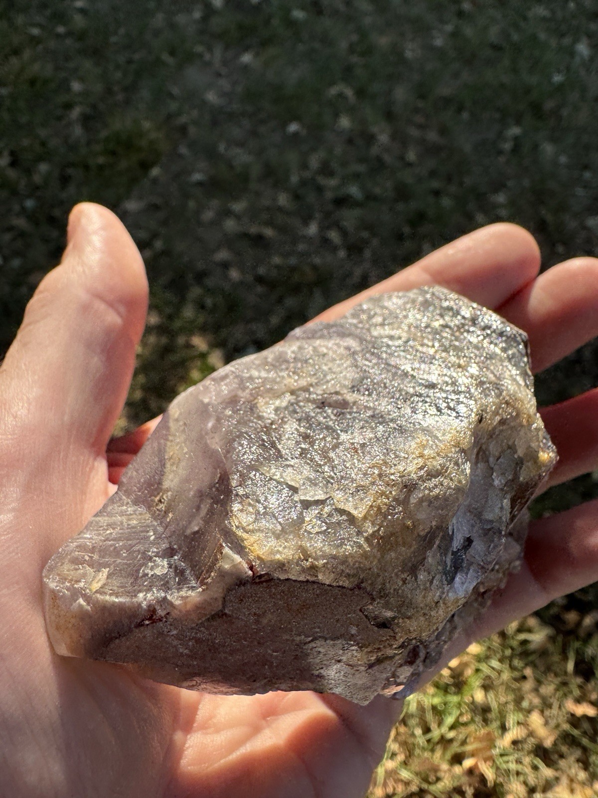 Boreal Amethyst Crystal Auralite23 Natural Phantom Reveal On Polished Face