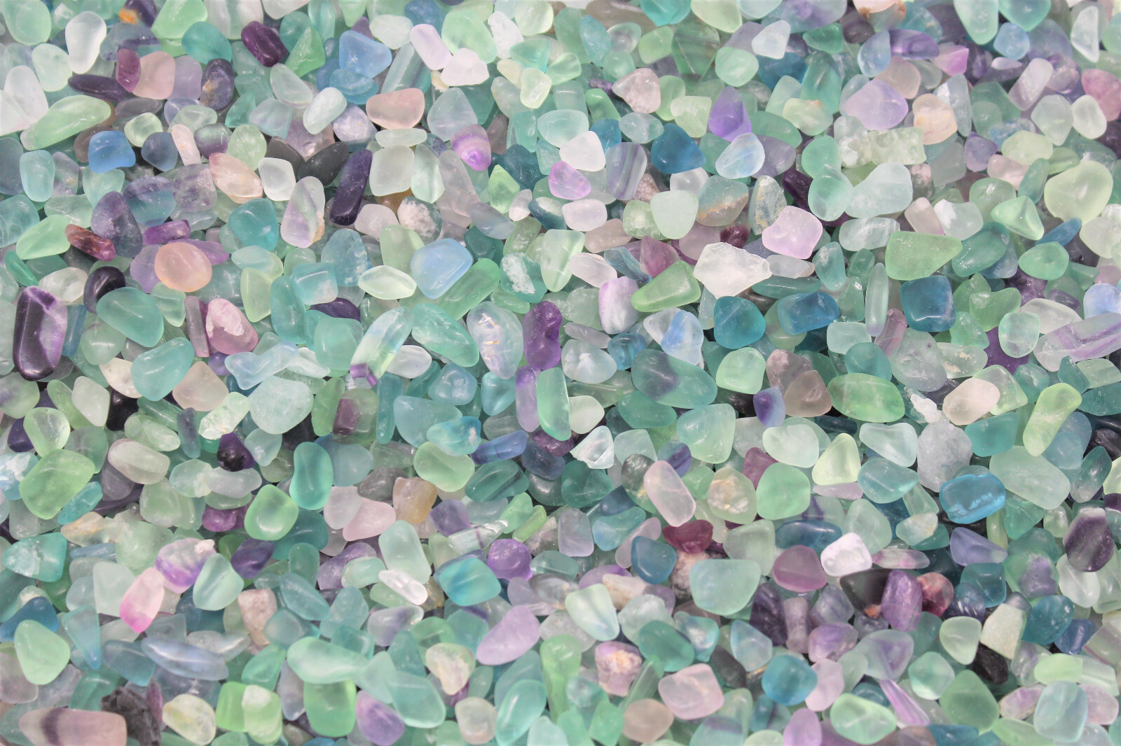 Rainbow Fluorite Semi Tumbled Gemstone Mini Chips 5-10 mm, ‘A’ Grade Bulk Lots