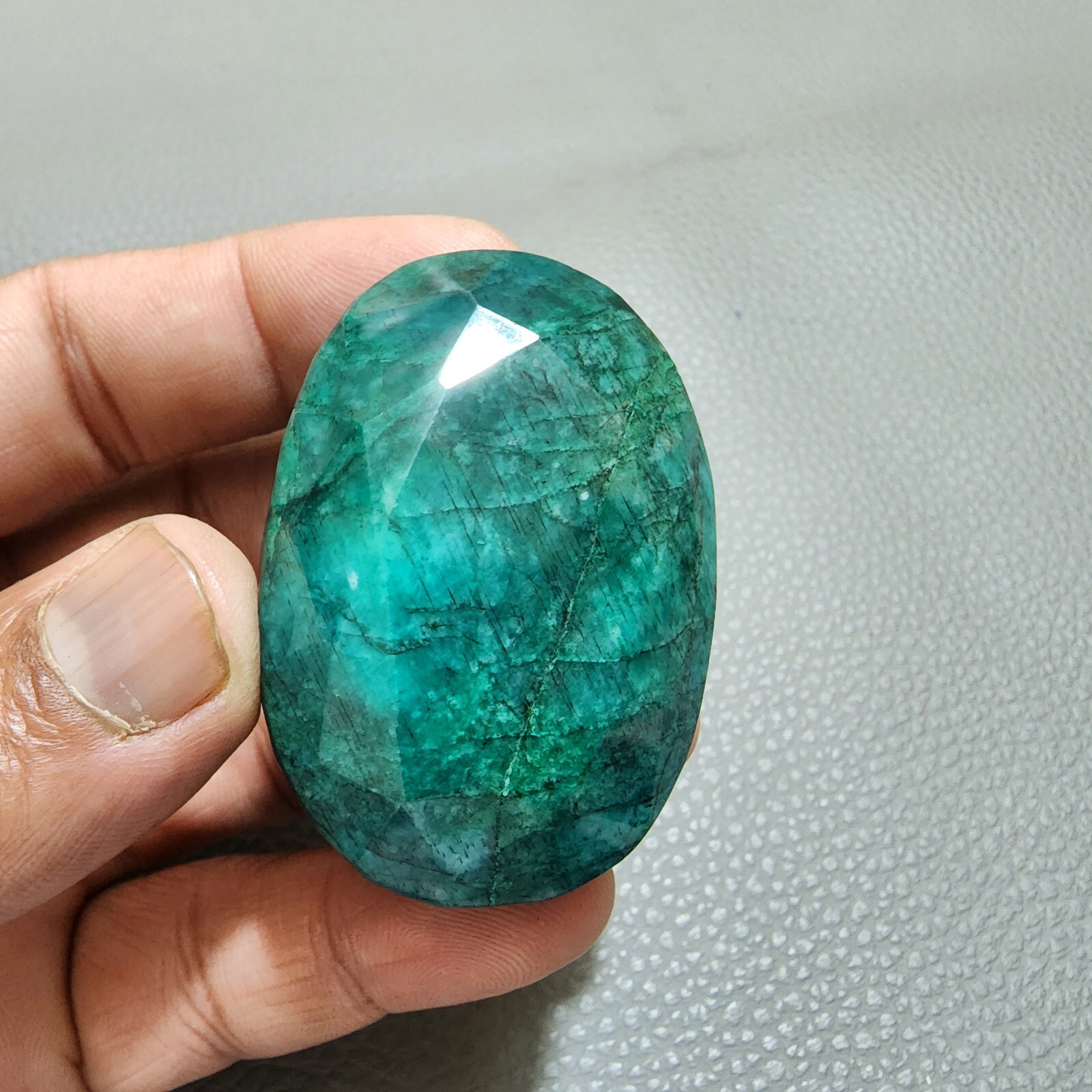 Beautiful A+ 386 Crt Oval Green Brazilian Emerald Loose Gemstone Jewelry Making