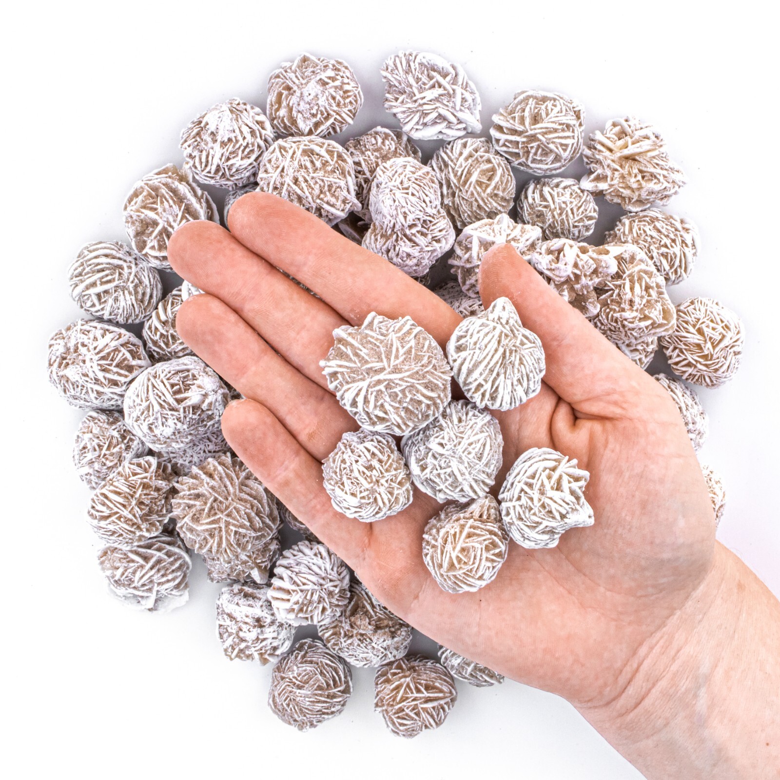 50g Small Desert Rose Sand Selenite Gypsum Rose Gemstone Crystals Rock Baryte