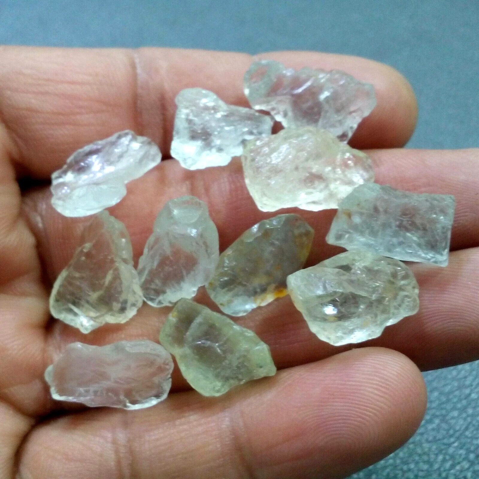 AAA Blue Aquamarine 11 Piece Rough Size 15-18 MM Natural Aquamarine Gemstone