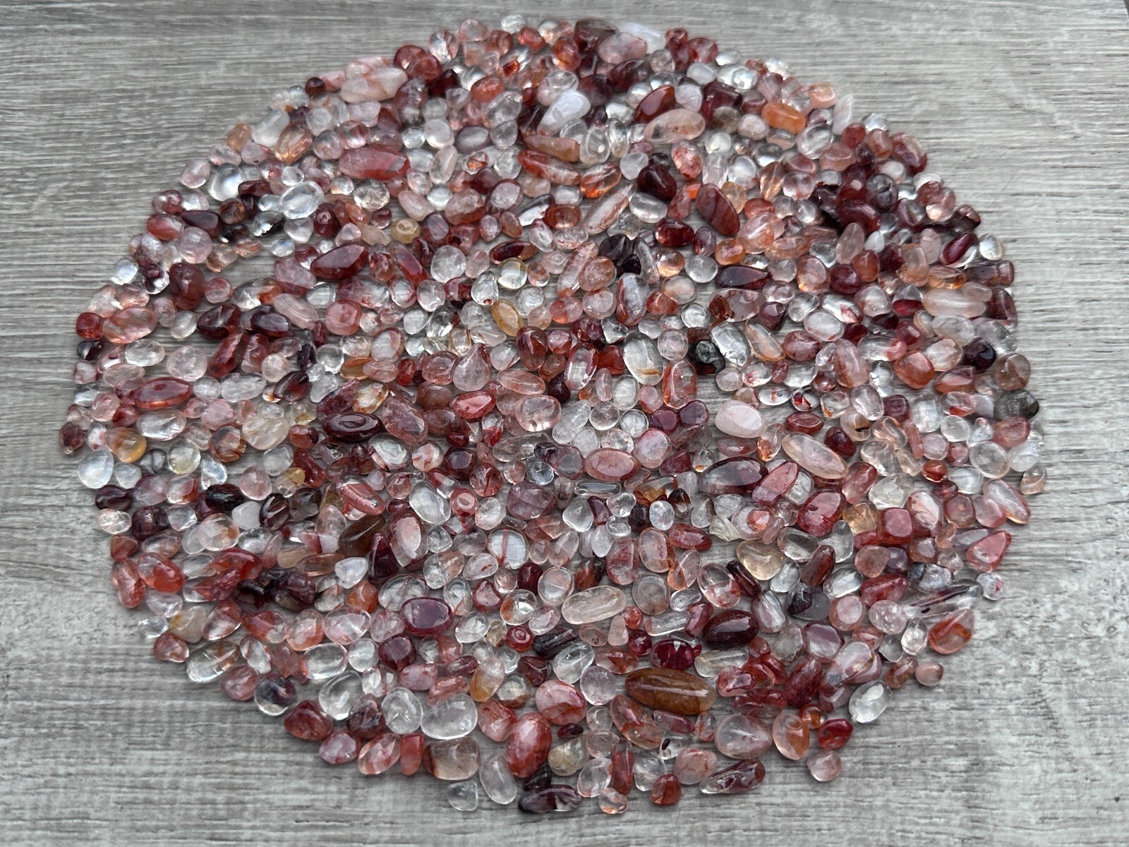 Fire Quartz Semi Tumbled Gemstone Mini Chips 5 – 11 mm, Wholesale Bulk Lot