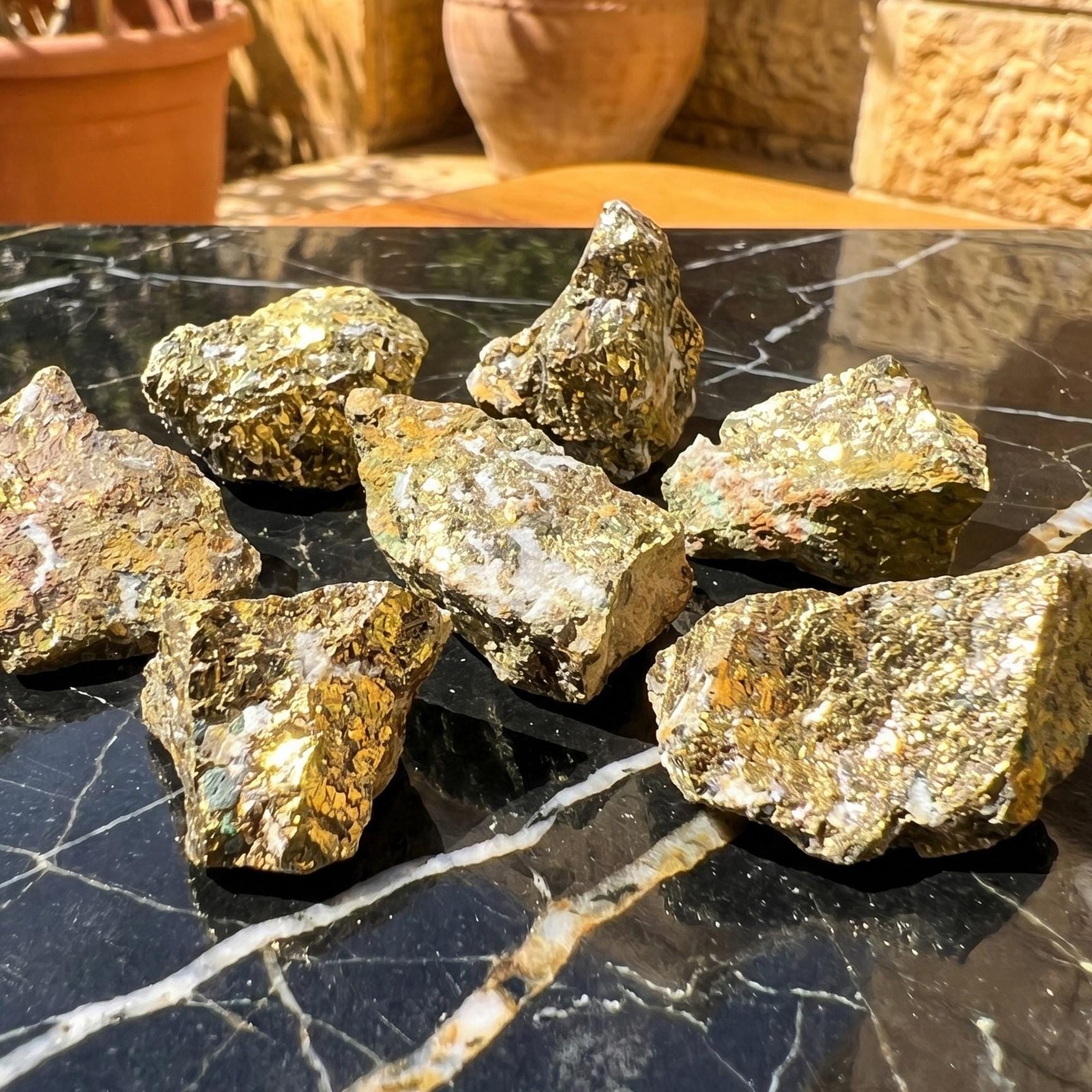 Gold Chalcopyrite Ore Rough Raw Stones (By The Piece Or Pound) Genuine Mineral