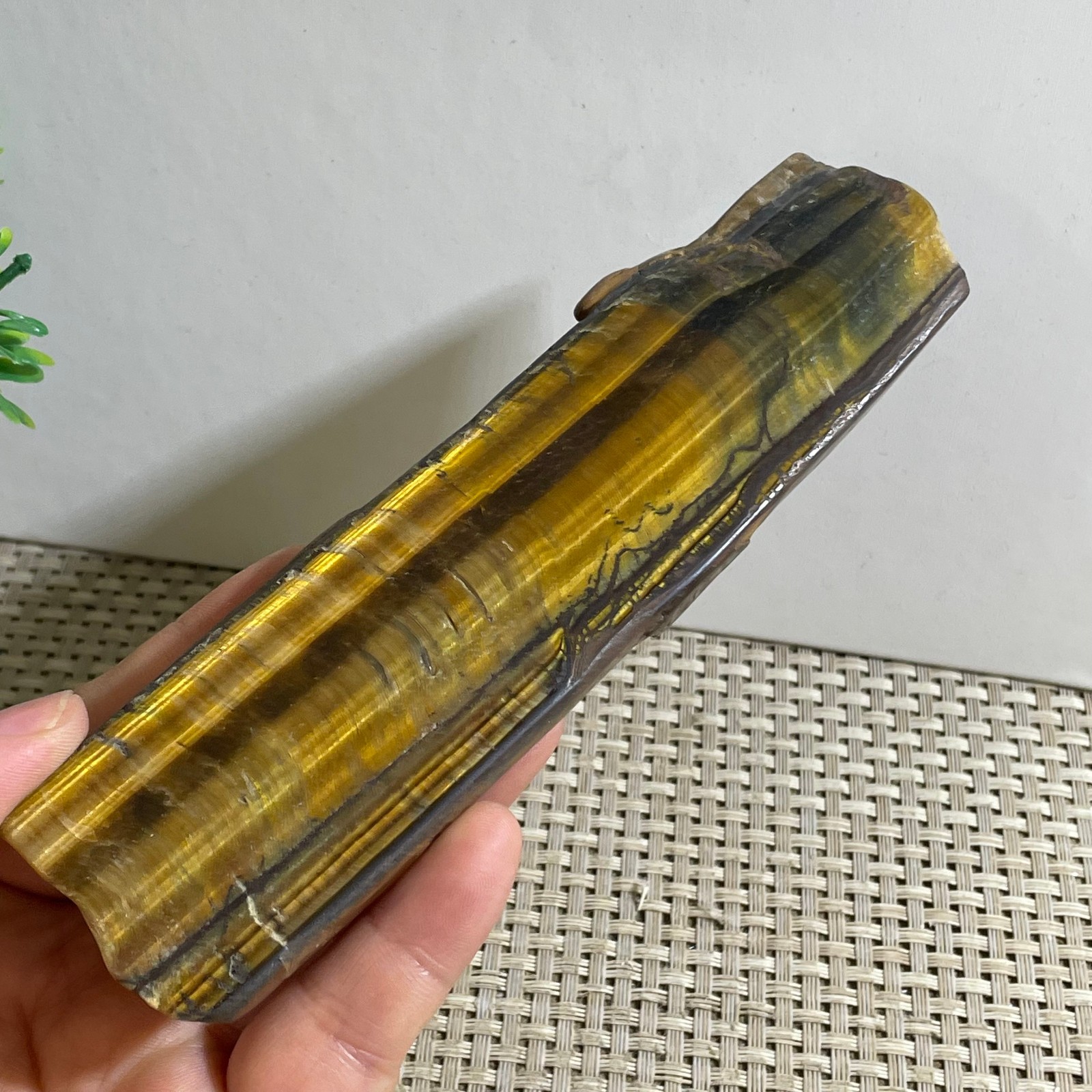 140g tiger’s-eye Rough Raw Stone Rock Specimen Reiki healing