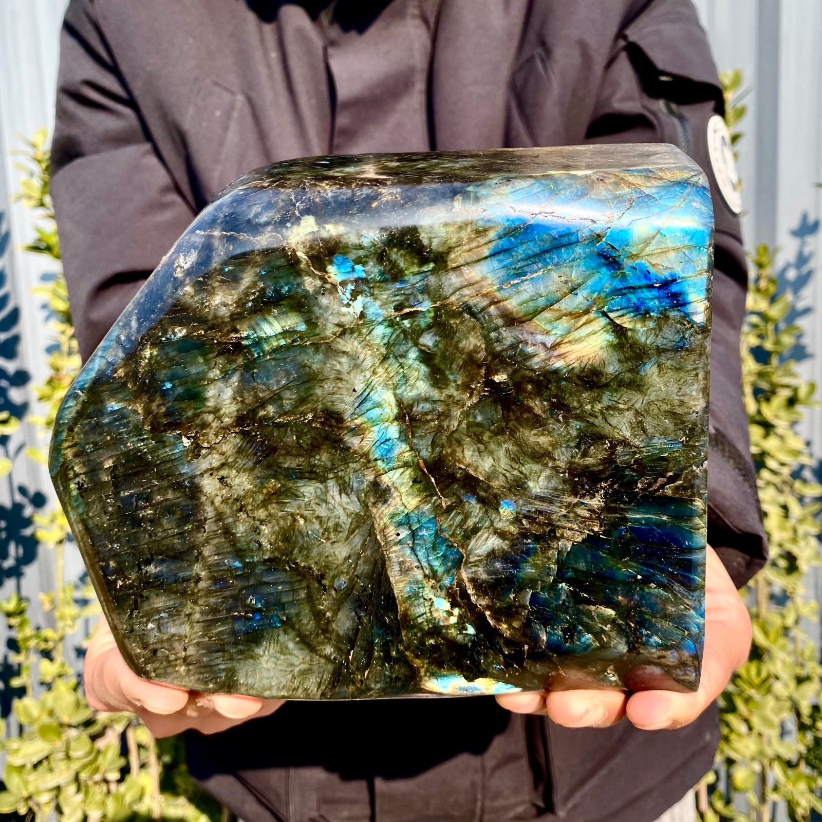 8.19LB Natural Gorgeous Labradorite Quartz Crystal Stone Specimen Healing