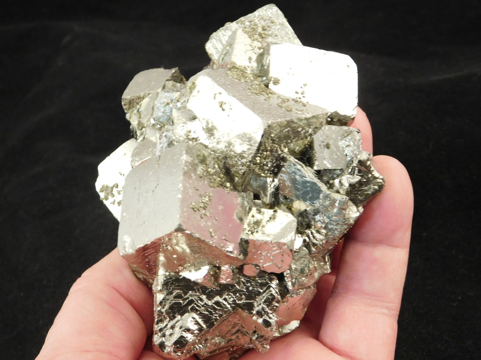 Big! 100% natural PYRITE Crystal CUBE Cluster Huanzala Mine Peru 759gr