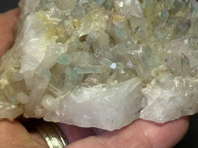 SEE VIDEO: RARE AJOITE INCLUDED QUARTZ CLUSTER, MESSINA MINE ,SOUTH AFRICA