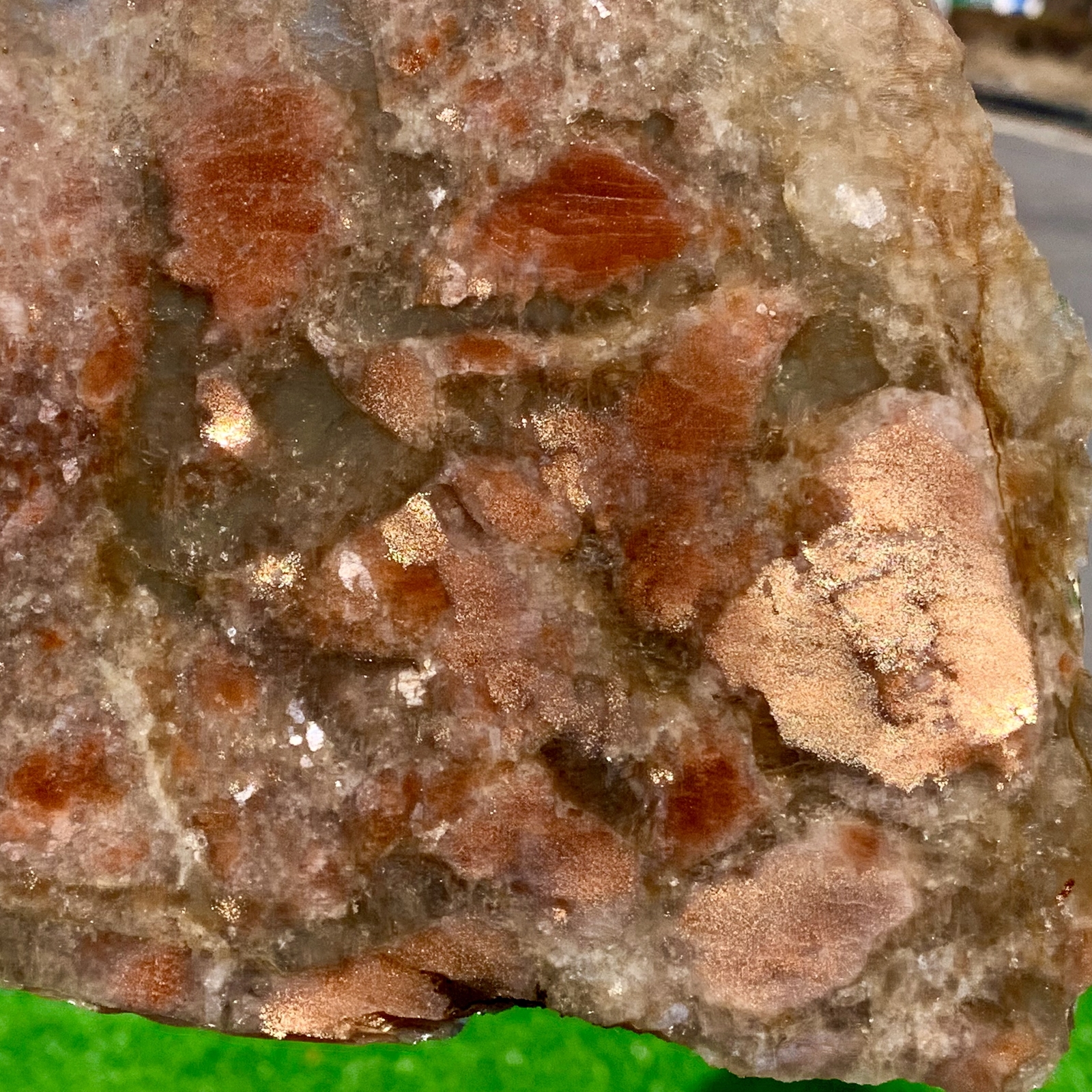 449G Natural Strong SunStone Quartz Crystal Spiritual Restoration