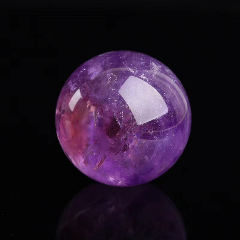 Natural High Quality Amethyst Crystal Quartz Magic Ball Sphere Healing + Stand