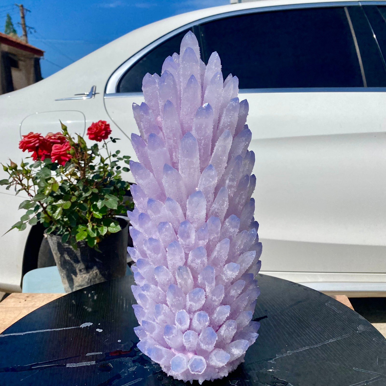 24LB New Find purple Phantom Crystal Quartz Cluster Mineral Specimen Healing