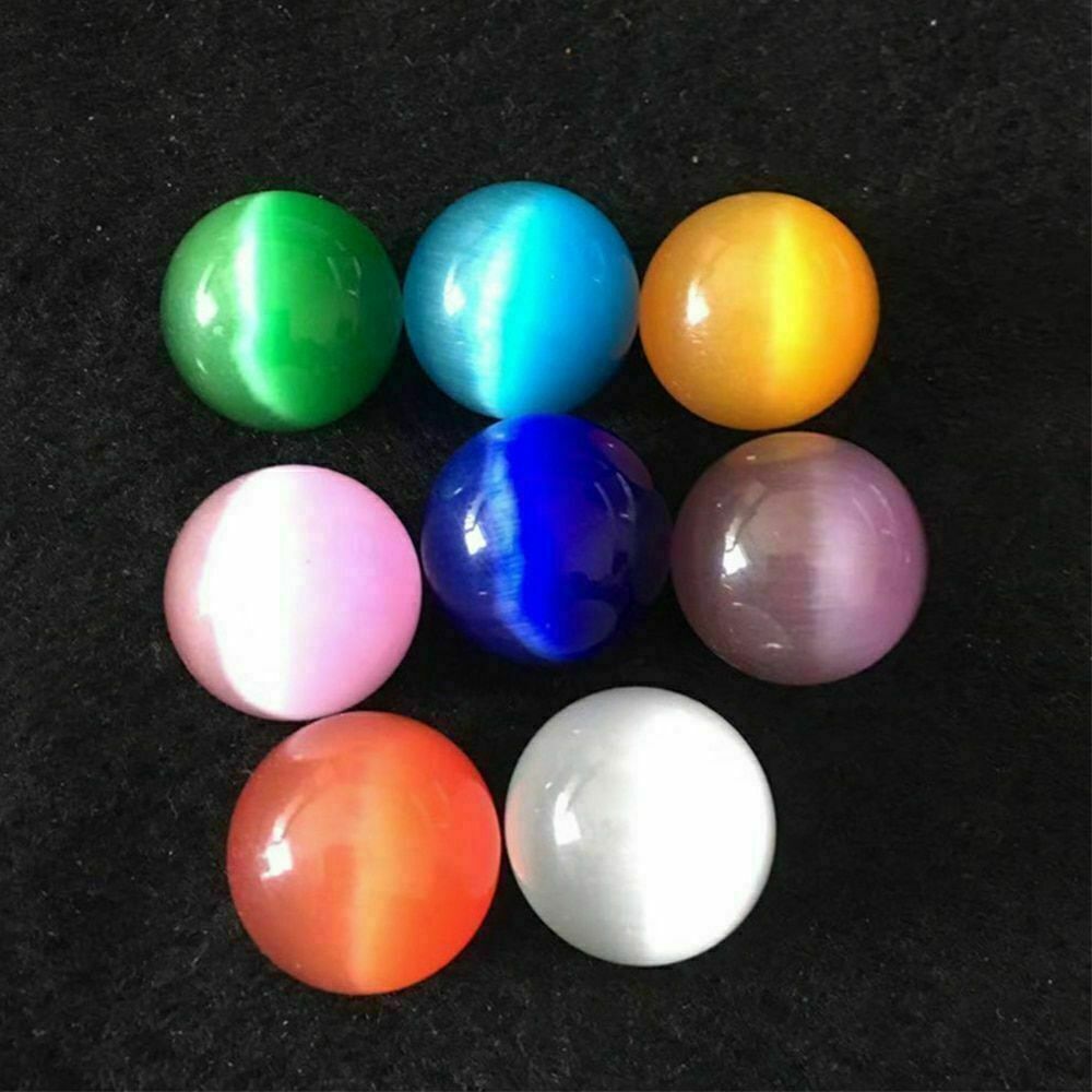 Beautiful Rare Natural Cat’s Eye Stone Balls Quartz Crystal Reiki Healing Sphere