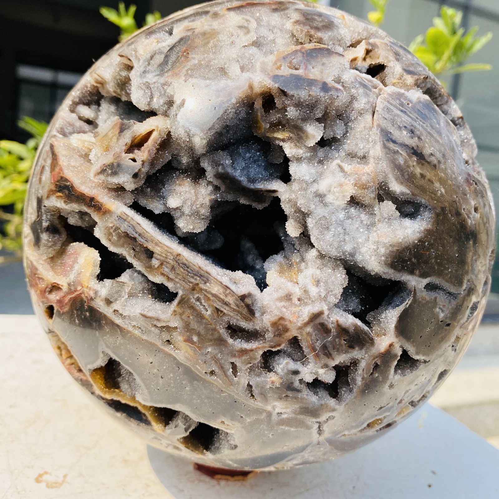 Natural Sphalerite ore Quartz Sphere Quartz Crystal Ball Reiki Healing 5900g