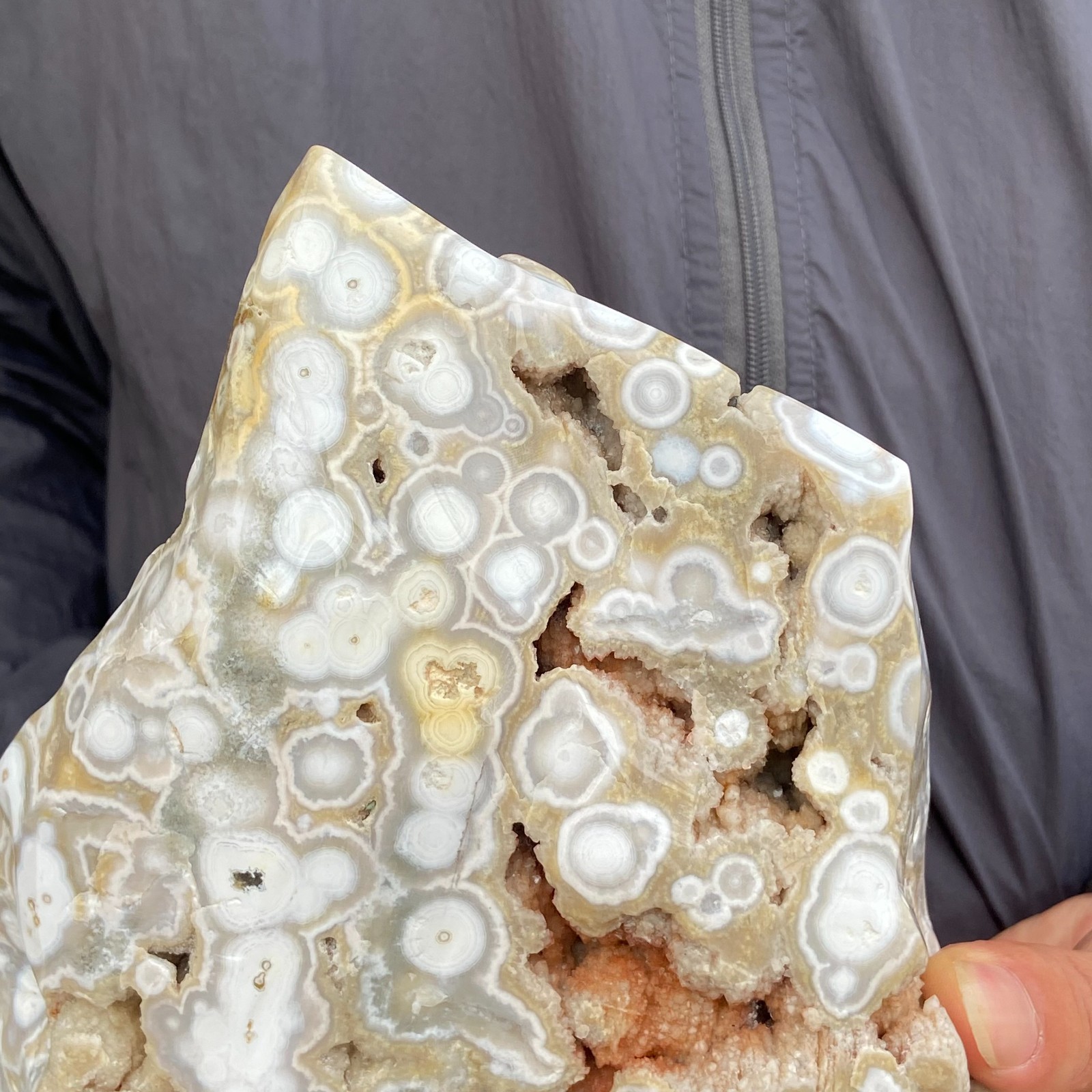 6LB 8th Vein Natural Ocean Jasper Freeform & Druzy Crystal Mineral Specimen