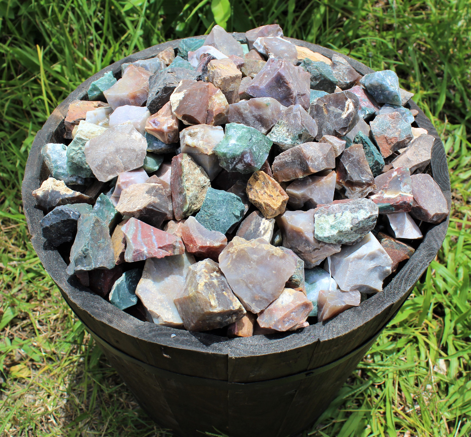 1/2 lb Lot Natural Rough Fancy Jasper Raw Gemstone Cabbing Rock Multi color 8 oz