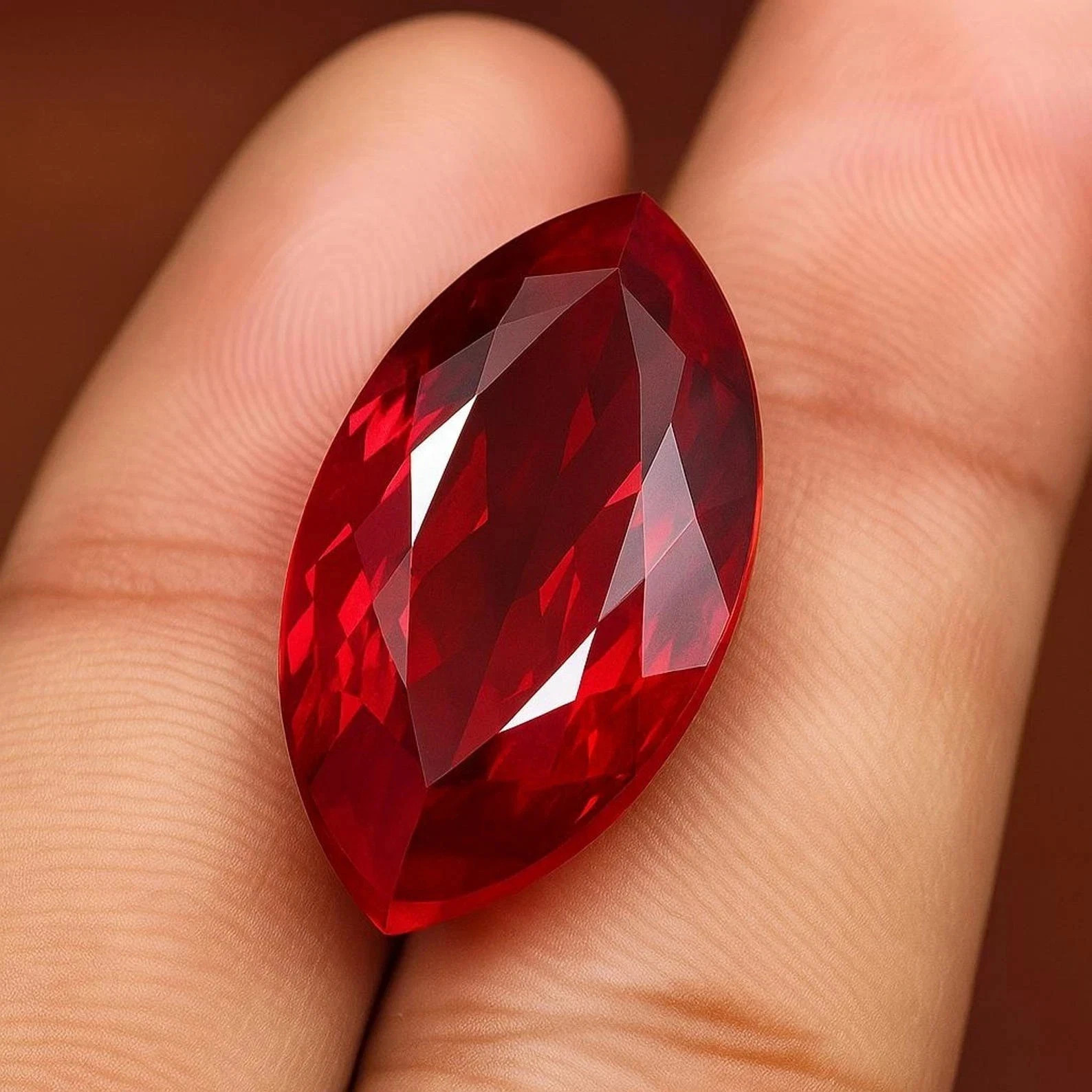 8.35 Ct Burmese Natural Ruby Blood Red Marquise Cut Certified Loose Gemstone