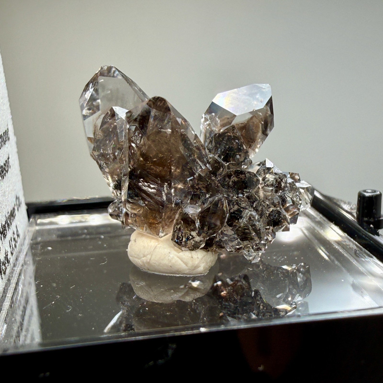 Herkimer Diamond Gems Perched on Druzy Matrix, Complete Floater, Top Shelf Piece