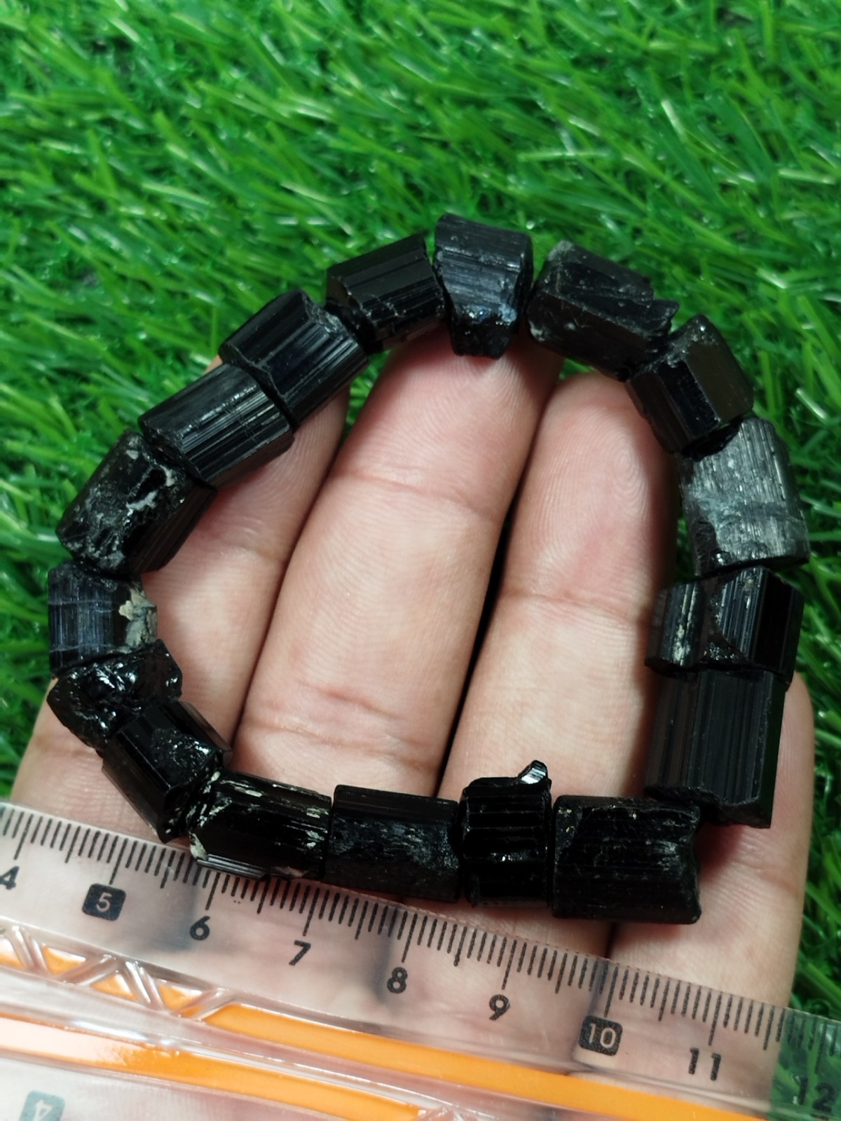 54 Grams Black Tourmaline Stackable Bracelet From Skardu Pakistan