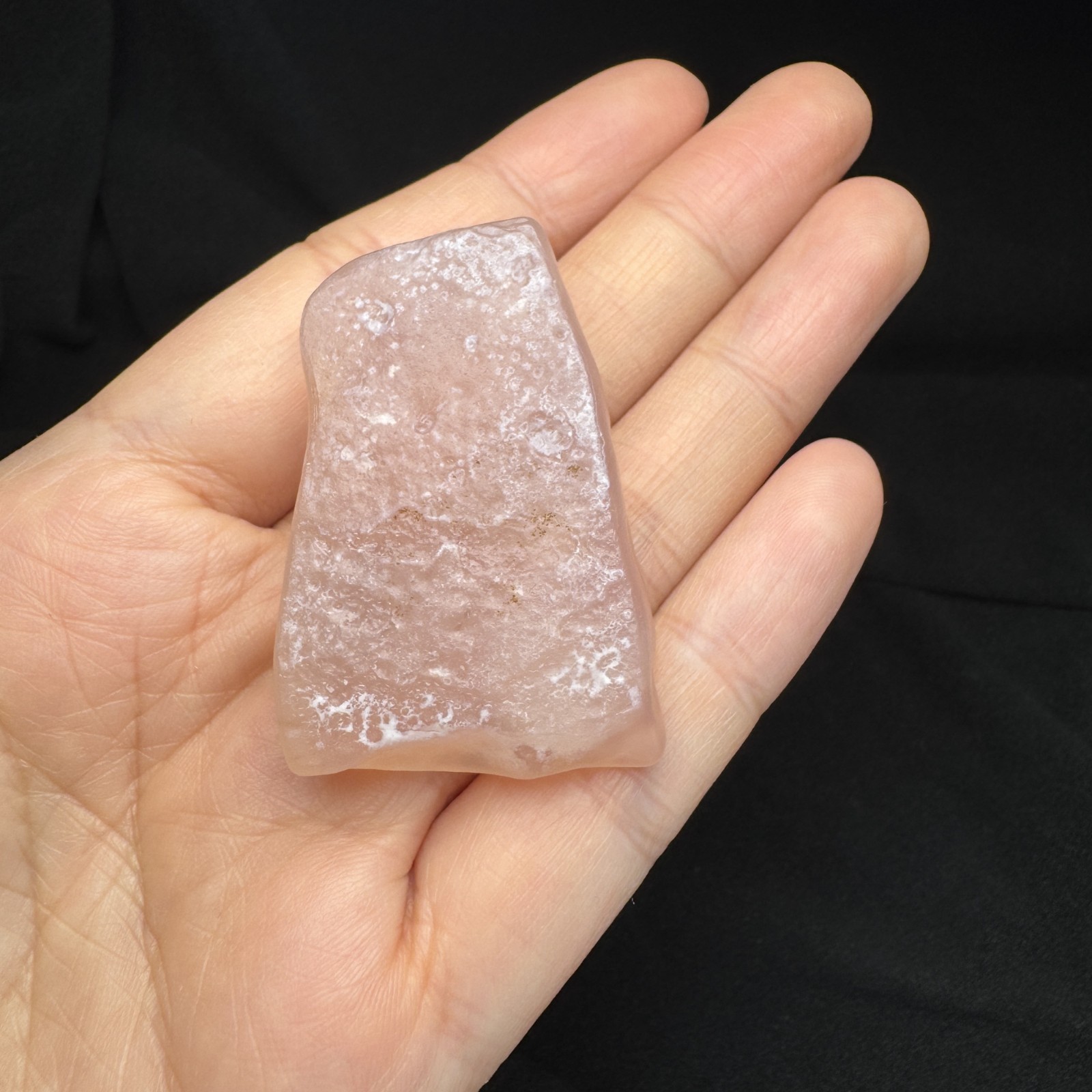 4.4cm/31g Raw & Natural Alxa Gobi Icy-Pink Agate, Inner Mongolia-5917
