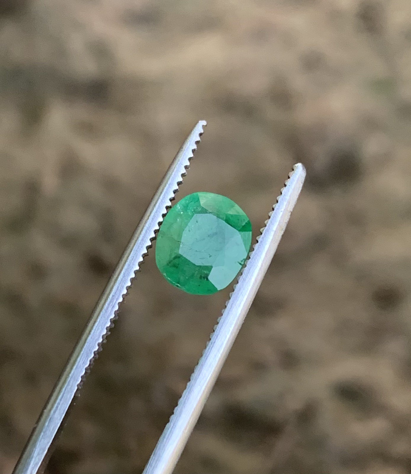 0.65 Ct Natural Oval Shape Emerald Gemstone From Pakistan.