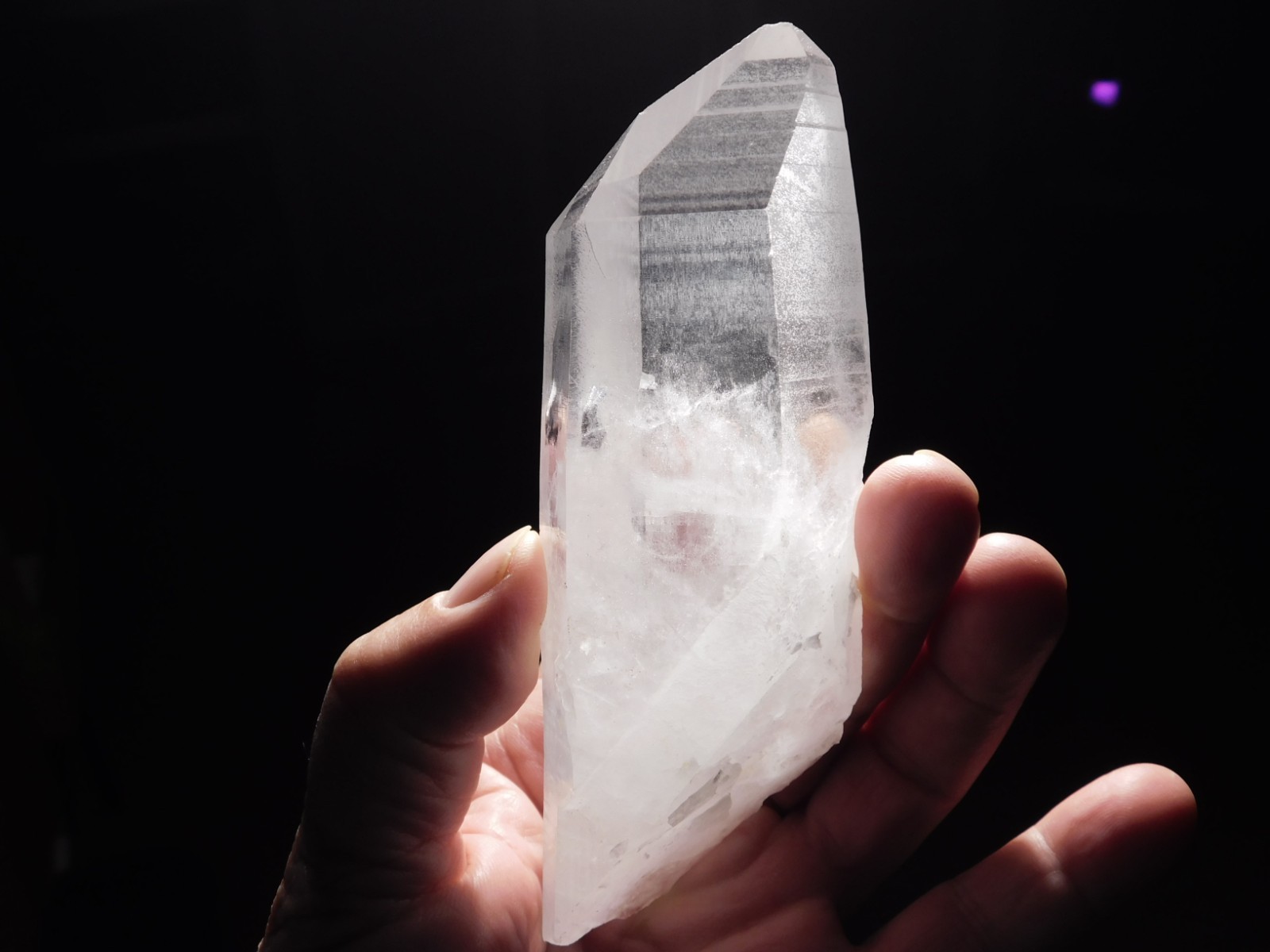 Long! Semi Translucent LEMURIAN Quartz Crystal From Brazil 318gr