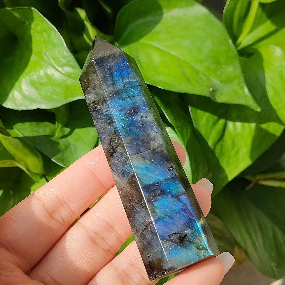 Labradorite Single Tower Point, Natural Gemstone Crystal Stone Wand Healing