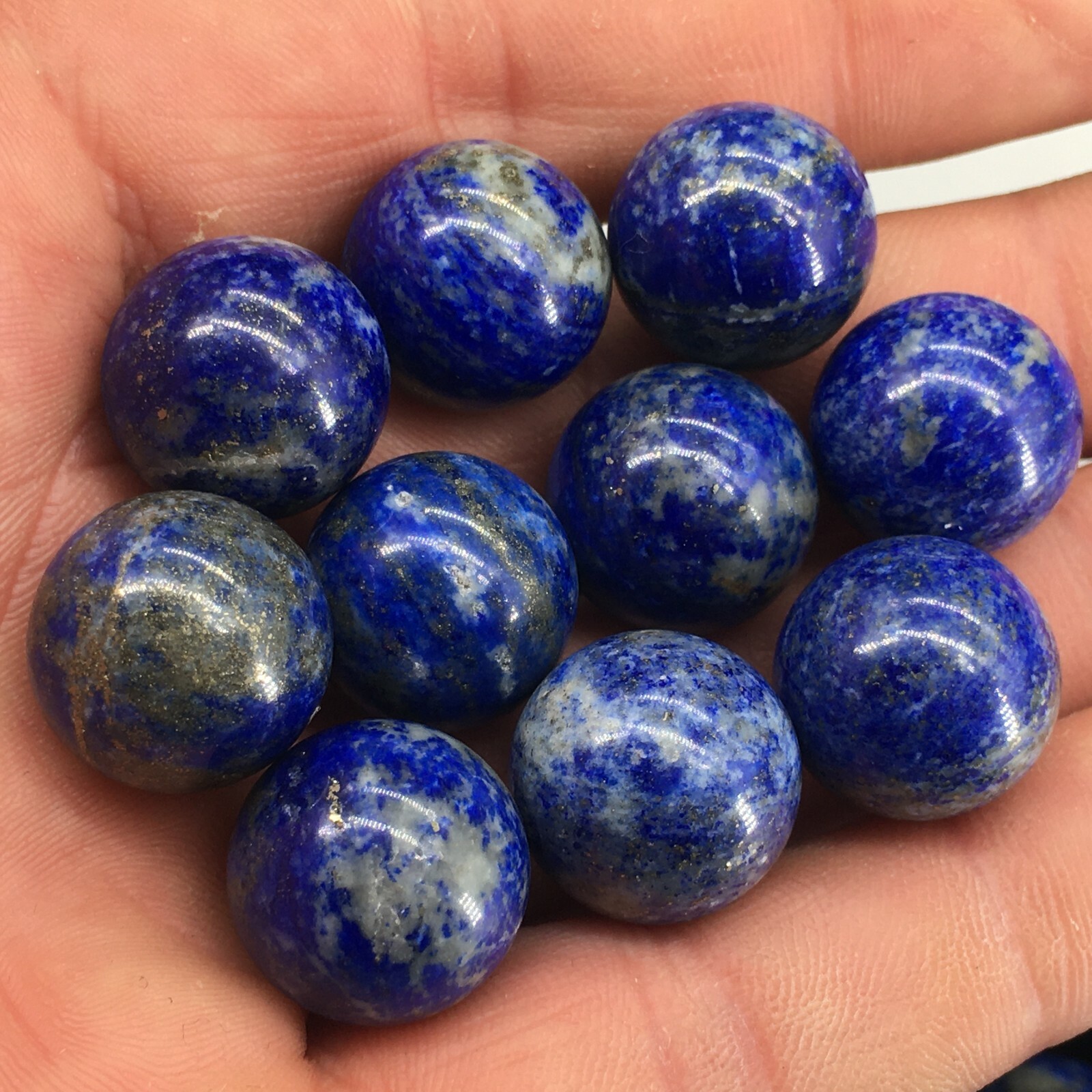 30pc Natural lapis lazuli jasper Quartz hand Carved ball crystal Reiki healing