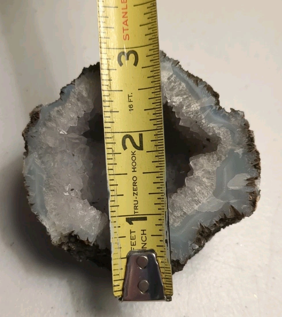 Blue Gray Circular Geode Crystal