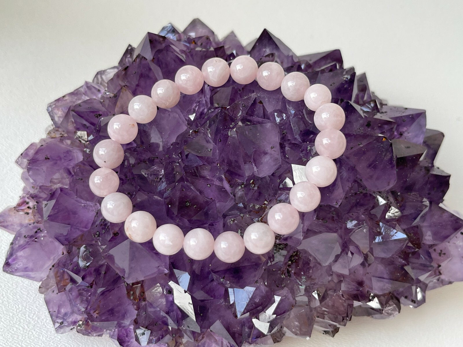 Grade A++ Rose Quartz Crystal Bead Bracelet 8mm, Genuine Gemstone, Wholesale Lot