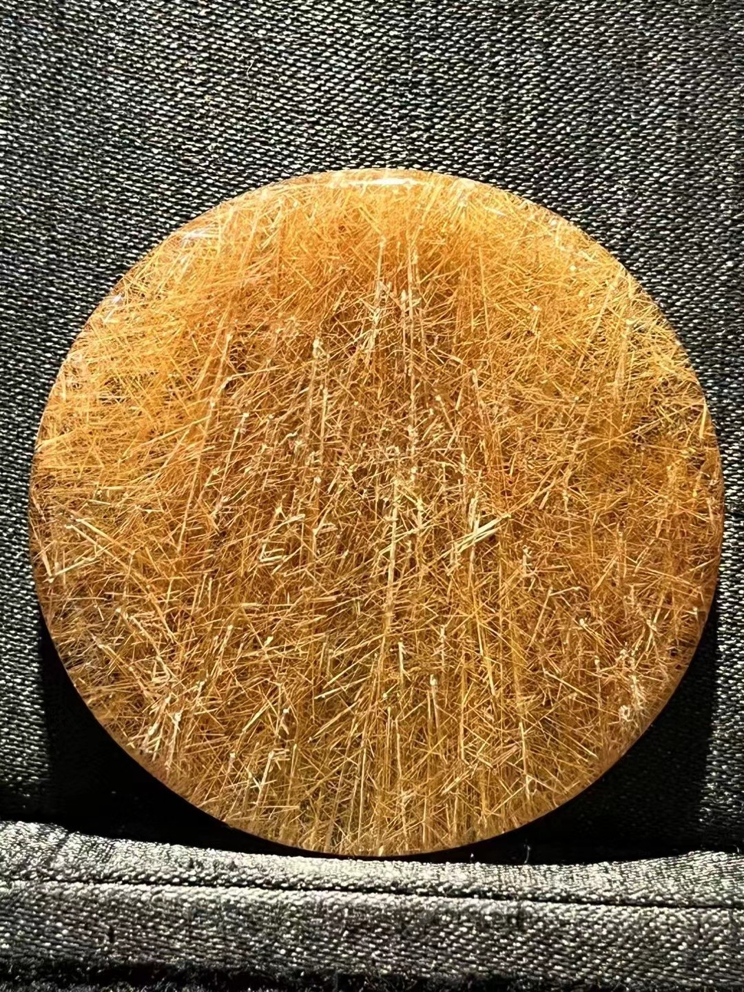 49*4.5mm A+ Natural Gold Rutilated Quartz Carved Crystal Reiki Energy Pendant