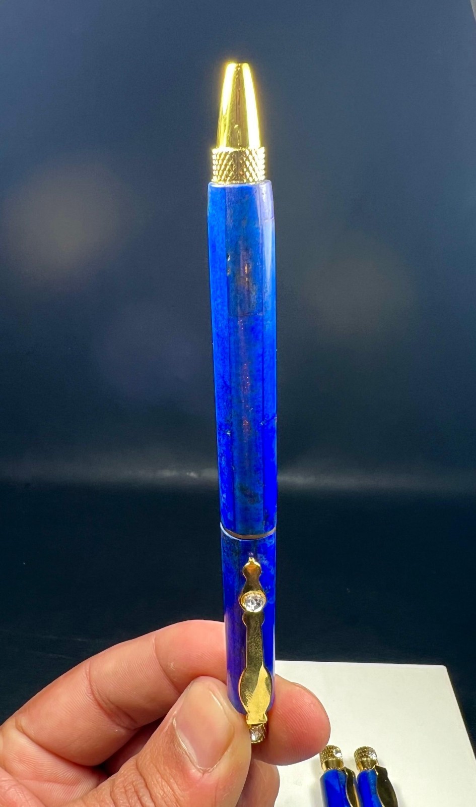 lapis lazuli pen handmade form Afghanistan her – anniversary gift- birthday gift