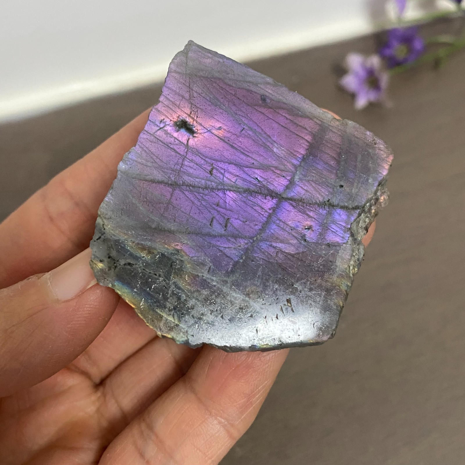 131g 3Pcs Top Labradorite Crystal Stone Rough Mineral Specimen Healing