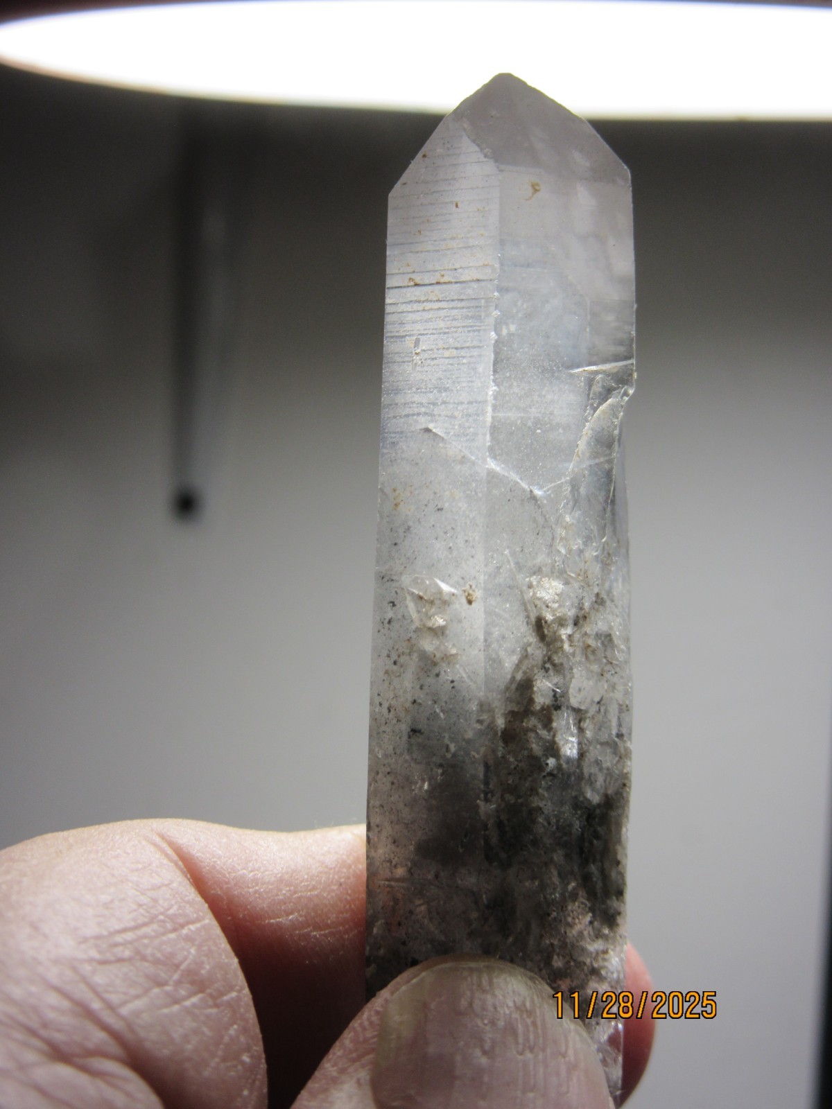 Blue Phantom Quartz 2 3/4 Inch Point Mt. Ida Arkansas Collectible BPQPMIA-2.75