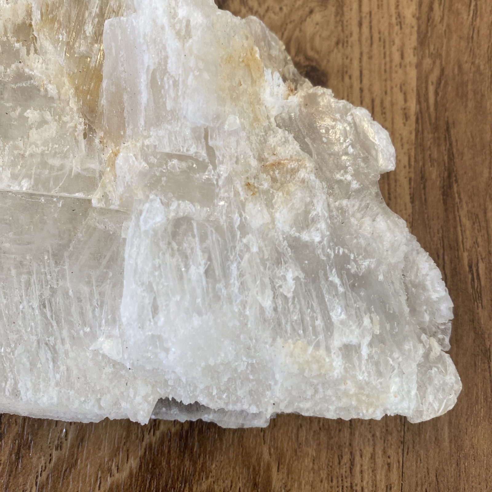 Natural selenite slab 10 inches long very soft Labeled As Selenite