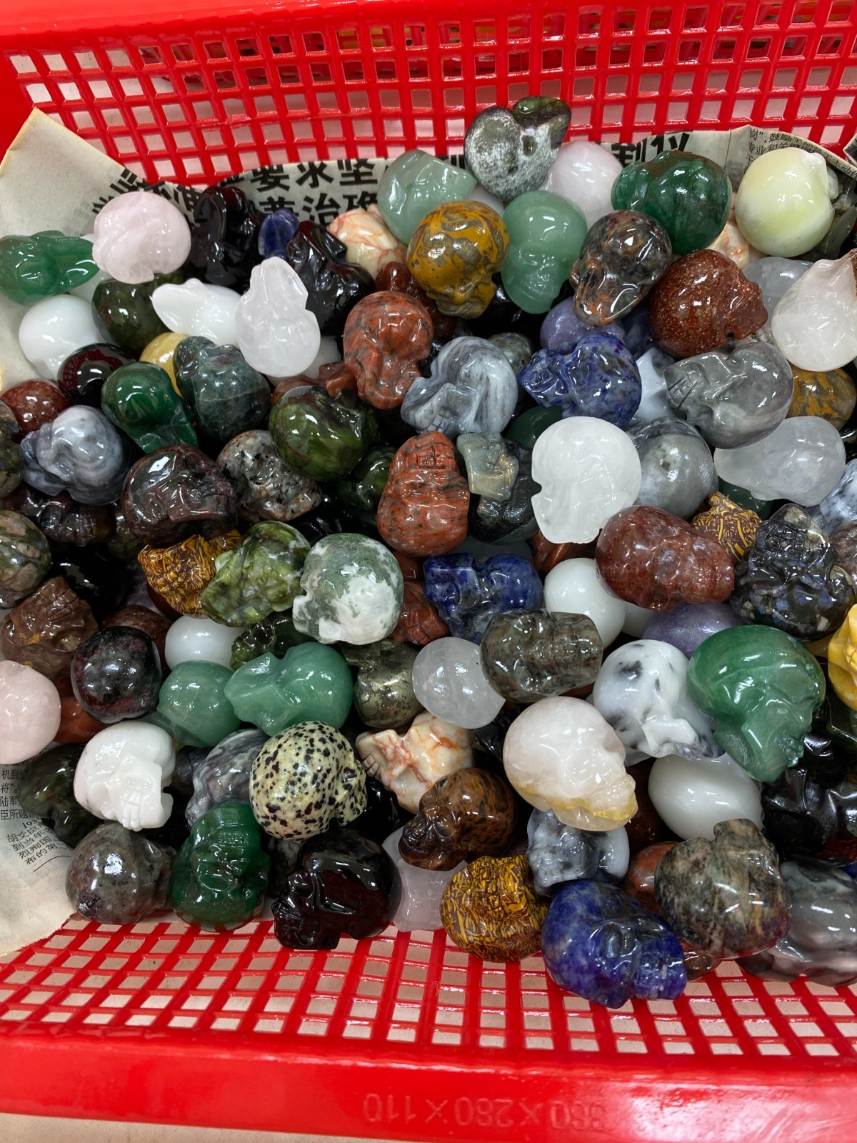 1pc Natural Mixed Quartz hand Carved skull crystal Reiki healing Gift Decor