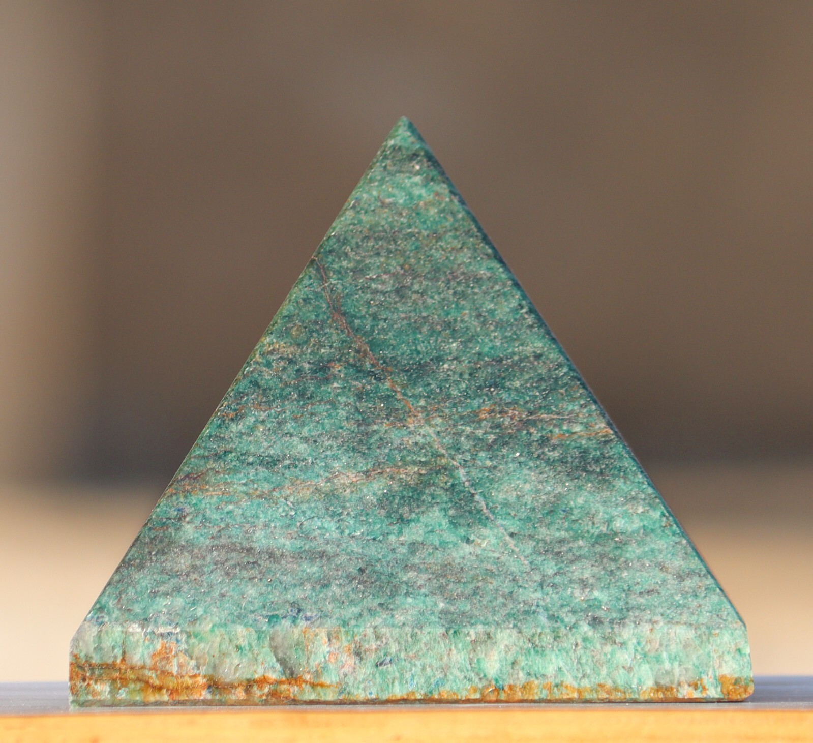 7.5LB! 150MM Green Kyanite Pyramid Natural Reiki Energy Healing Crystal Stone