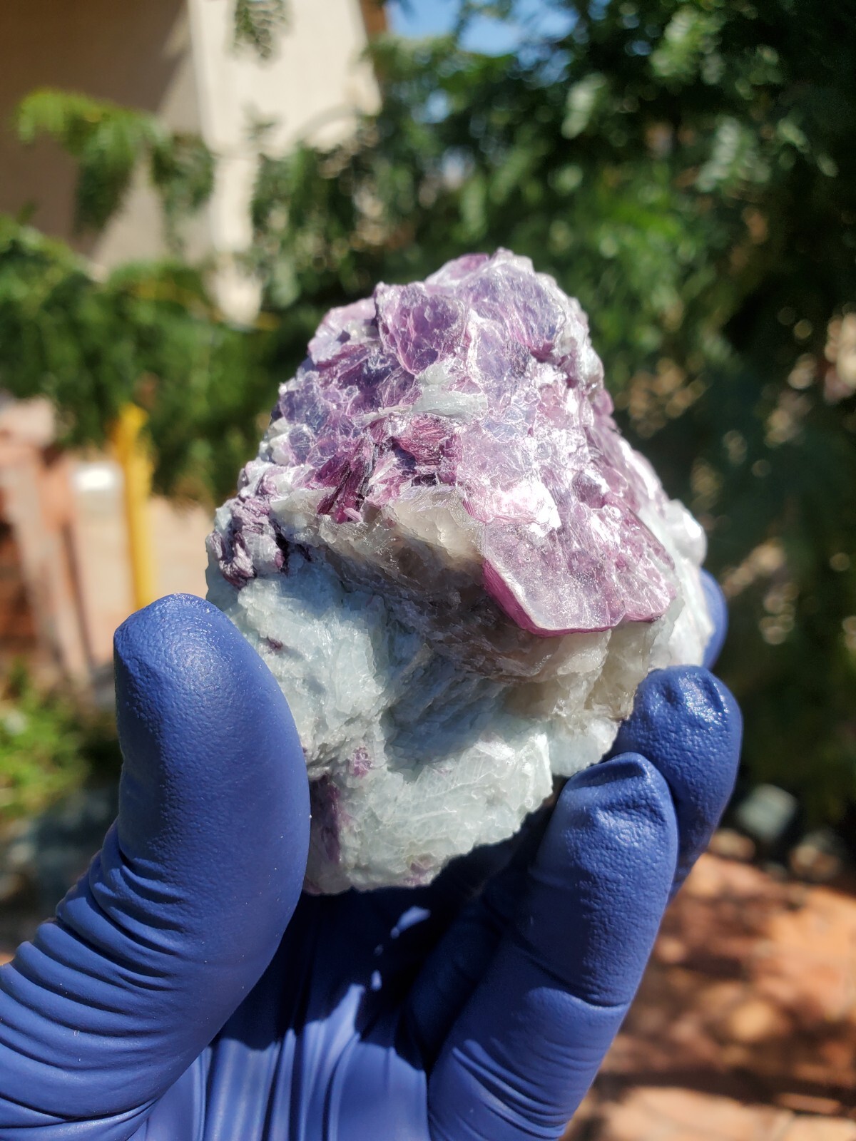 206G Natural purple lepidolite Crystal Specimen mineral A326 Mozambique