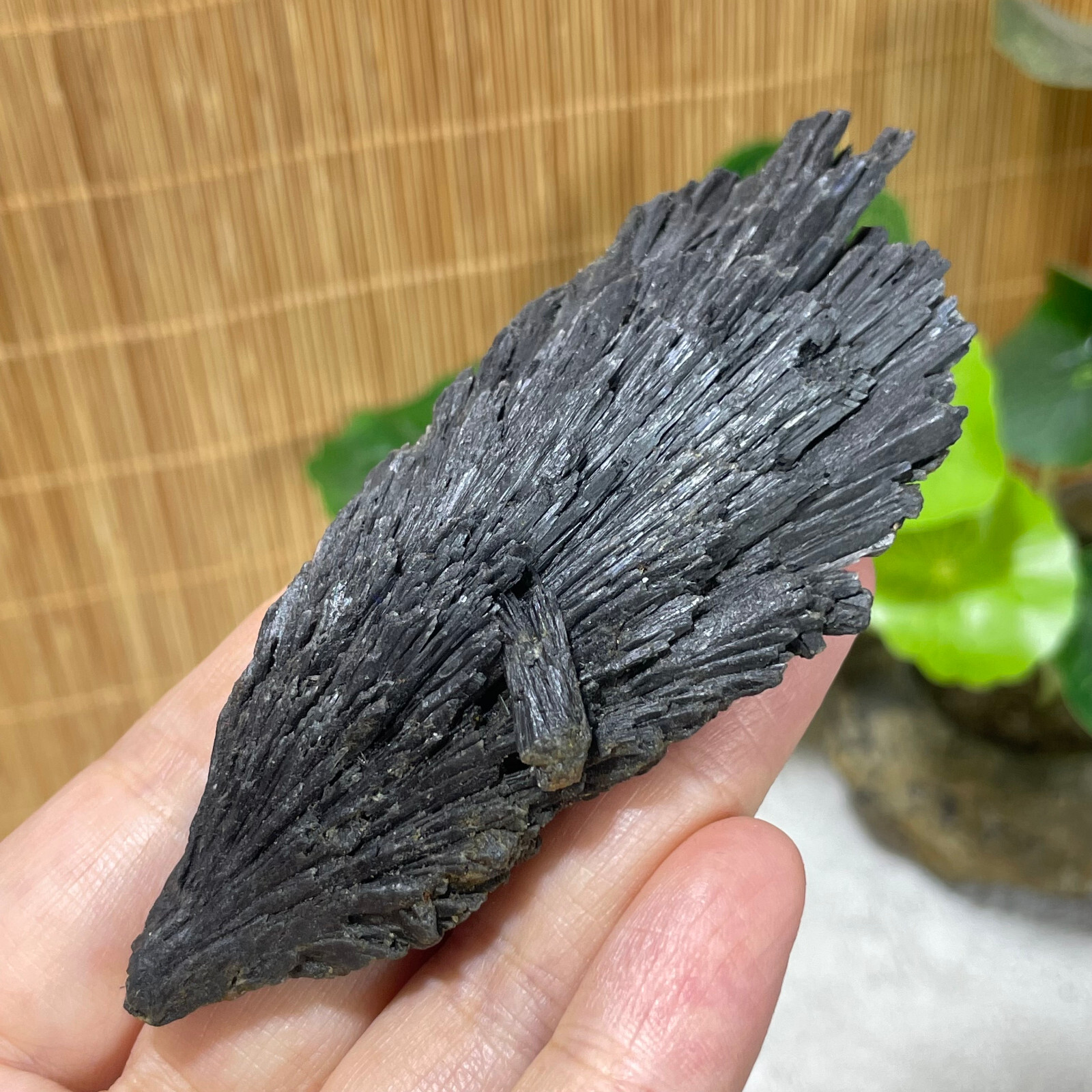 74g Natural Irregular natural black crystal cluster mineral specimen（dian qishi）