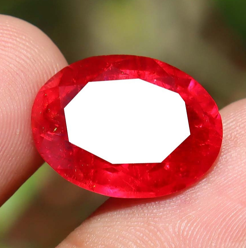 Red Beryl Bixbite From Utah Certified Oval Cut Natural Loose Gemstone 10 Ct